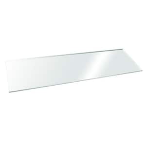 Clear Glass Shelf Length 60cm Width 18cm Shelving & Chrome Wall Brackets 
