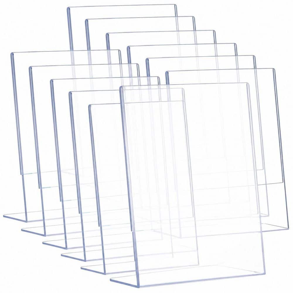 8.5 in. Acrylic L-Shape Tabletop Sign Holder 12 Pack Trellis Clear Display Stand Scratch-Resistant for Flyers price history on PriceWatchPro