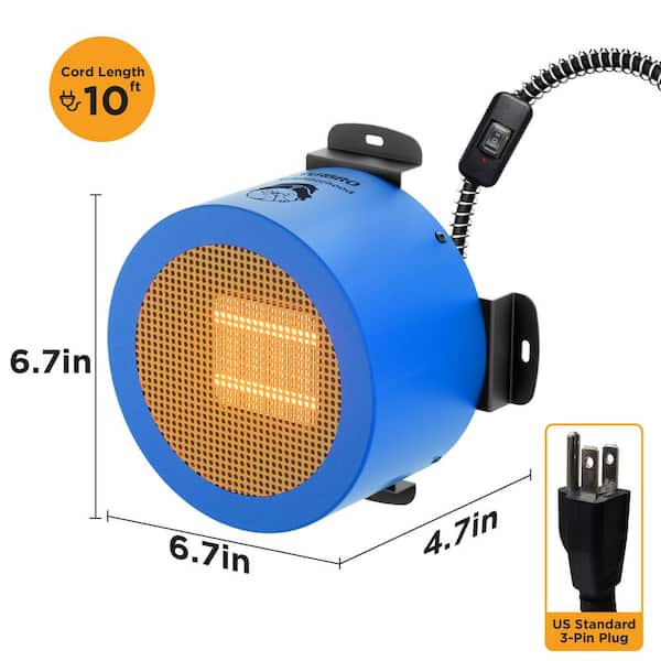 TURBRO 400-Watt 6.7 in. H Electric Ceramic Space Heater