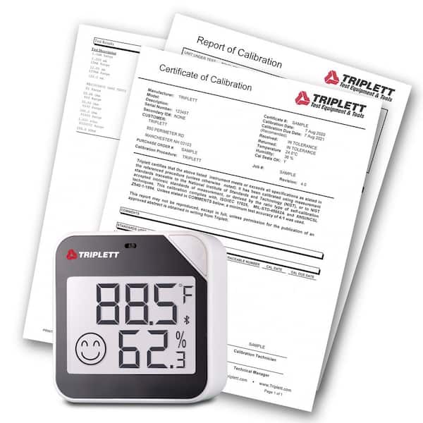 Bluetooth Hygro-Thermometer with Certificate of Traceability to NIST