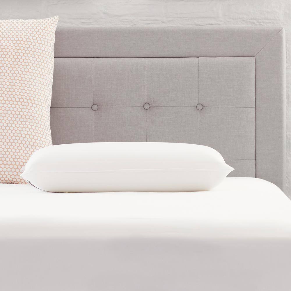 Standard White Memory Foam Bed Pillow with Washable Cover