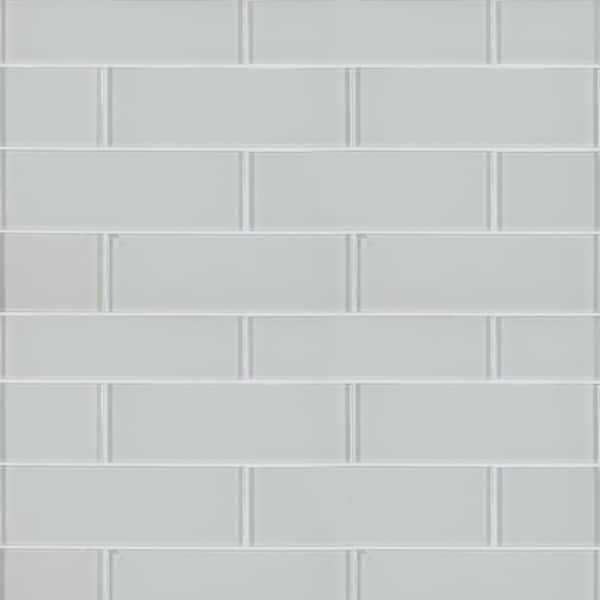 Snowcap White 3 in. x 9 in. Glass Subway Wall Tile (3.8 sq. ft. / Case)