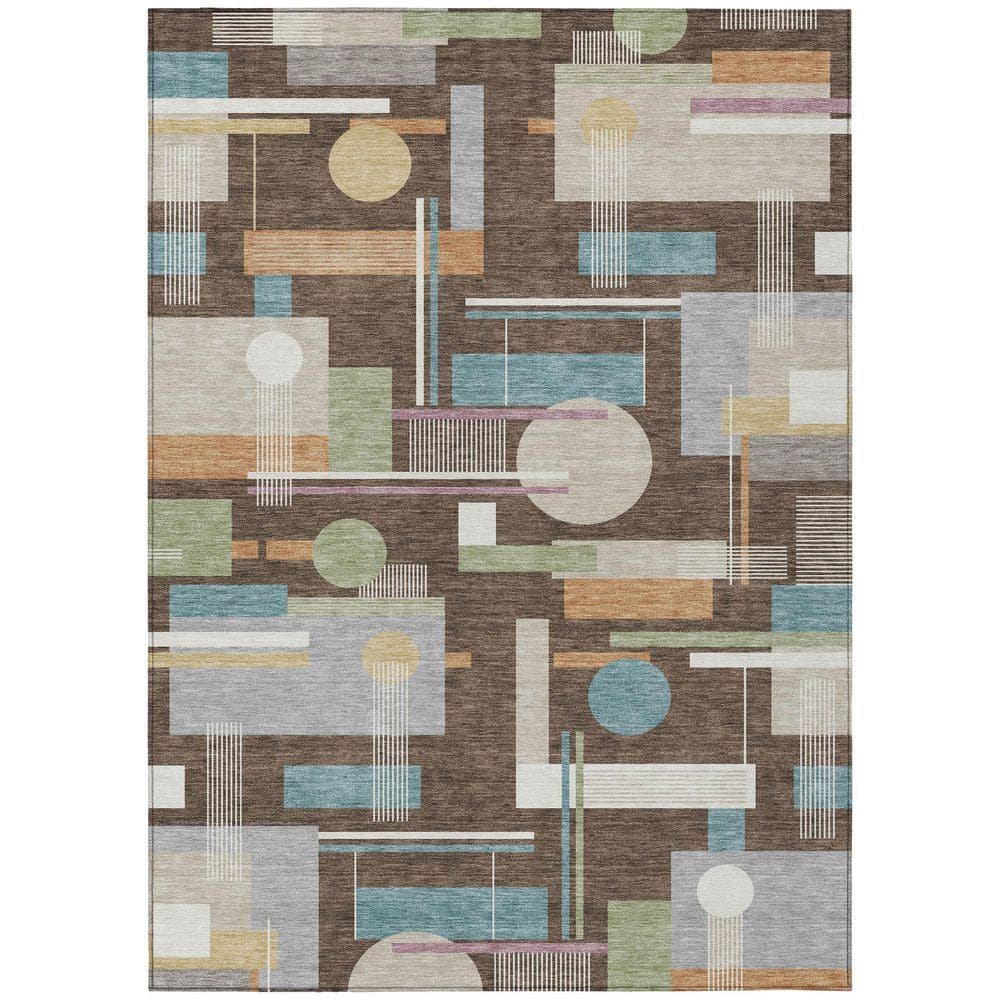 Chantille Machine Washable Indoor/Outdoor Abstract ACN2822 Coffee 8 ft. x 10 ft. Area Rug price history on PriceWatchPro