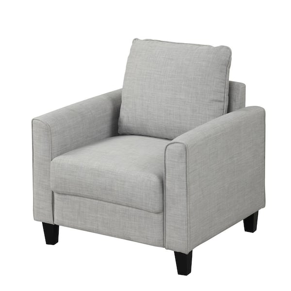 Furniture of America Jorden Light Gray Polyester Armchair