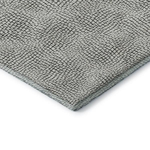 Mayfield Premium Machine Washable Abstract AMF1058 White 2 ft. 3 in. x 7 ft. 6 in. Runner Rug