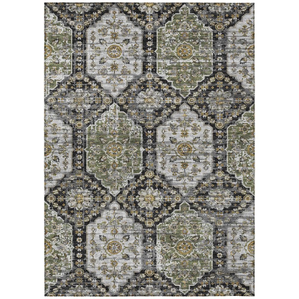 Chantille Machine Washable Indoor/Outdoor Abstract ACN2643 Black 3 ft. x 4 ft. Area Rug price history on PriceWatchPro