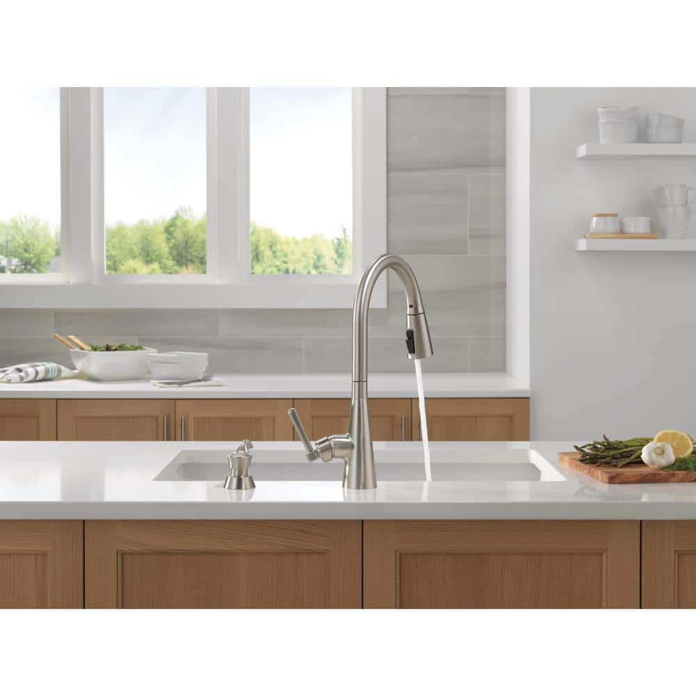 Boyd Stainless Steel Pull Down Kitchen Faucet with Soap Dispenser
