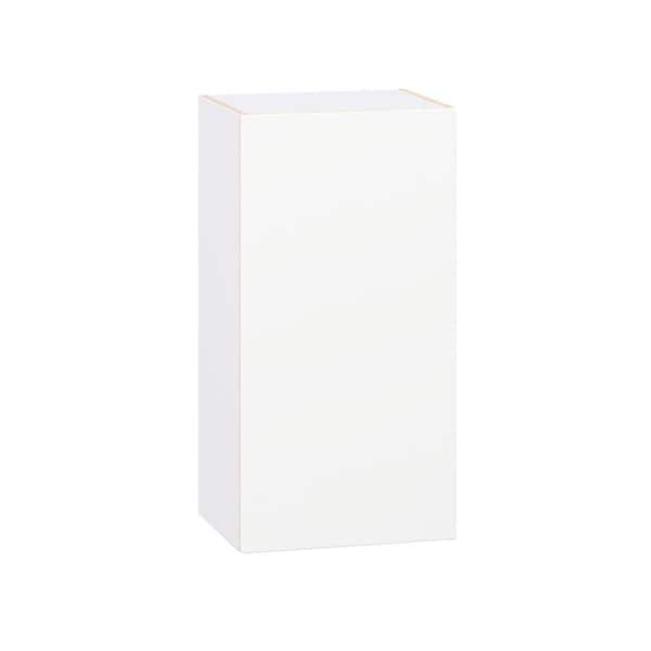 Timberline 18 in. W x 14 in. D x 35 in. H Assembled Slab Wall Kitchen Cabinet in Bright White