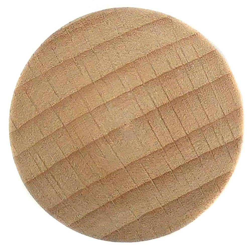 Natural Birch Wood Round Cabinet Knob with Mounting Hardware