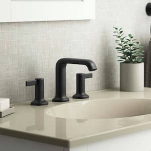 Ashan 8 in. Widespread 2-Handle Bathroom Faucet in Matte Black