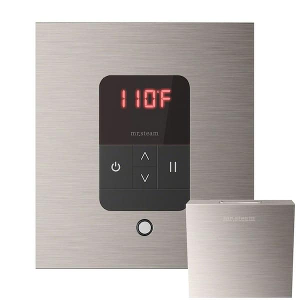 Mr. Steam iTempo Square Steam Shower Control in Brushed Nickel