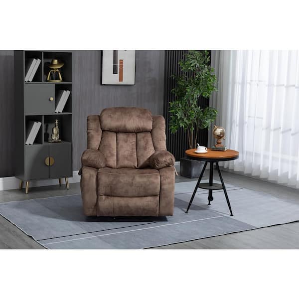 Brown Fabric Recliners Lift Chair Relax Sofa Chair Recliners for Elderly with USB