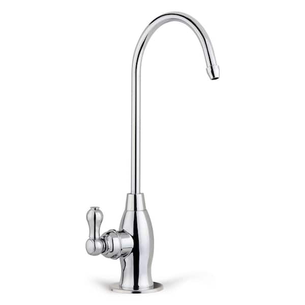 ISPRING Drinking Water Coke Shaped High-Spout Faucet for Reverse Osmosis Water Filtration Systems in Chrome