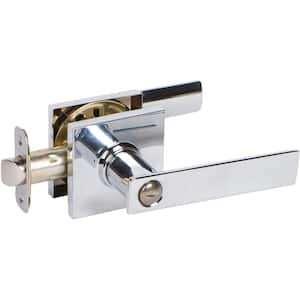 HK Series Contemporary Style Polished Chrome Straight Bed/Bath Door Handle