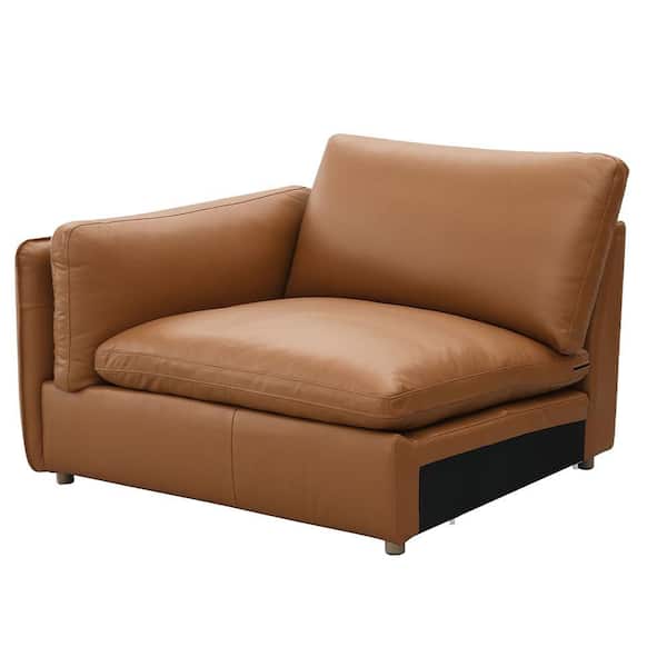 Acme Furniture Brighton 51 in. Pillow Top Arm Leather Square Sofa