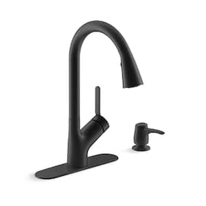 Setra Single-Handle Pull-Down Sprayer Kitchen Faucet in Matte Black