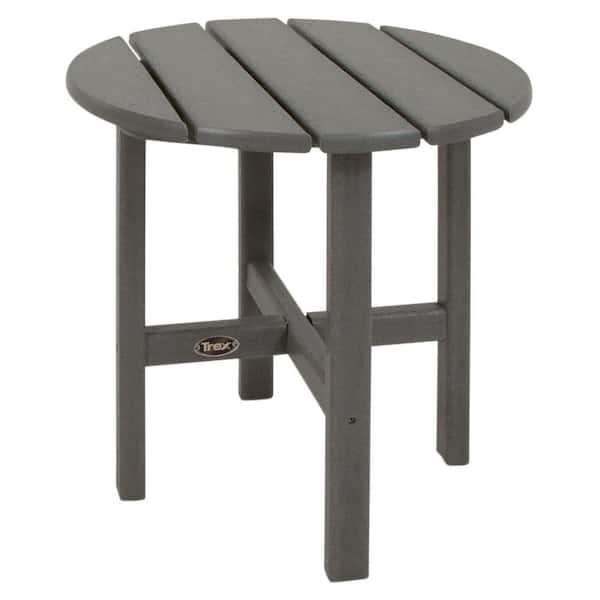 Trex Outdoor Furniture Cape Cod 18 in. Stepping Stone Round Plastic Outdoor Patio Side Table
