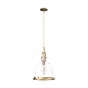 Van Nuys 1 Light Alturas Gold Island Pendant Light with Clear Glass Shade Dining Room Light