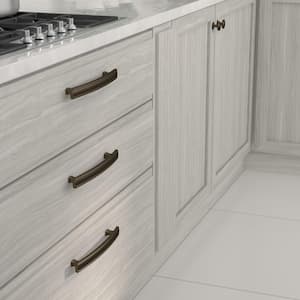 Marsala Collection 7 9/16 in. (192 mm) Grooved Honey Bronze Transitional Rectangular Cabinet Bar Pull