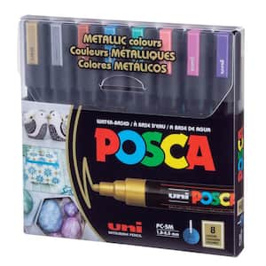 PC-5M Medium Metallic Color Paint Marker Set (8-Color)