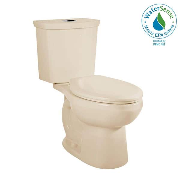 American Standard H2Option Chair Height 2-piece 0.92/1.28 GPF Dual Flush Elongated Toilet with Liner in Bone, Seat Not Included