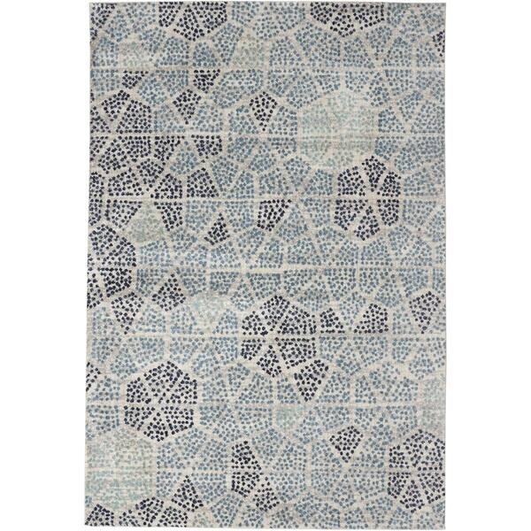 SCOTT LIVING Graphic Points Beige 9 ft. 6 in. x 12 ft. 11 in. Geometric Area Rug