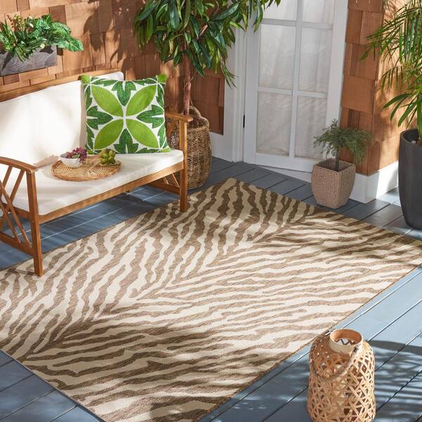 Mark&Day Outdoor Rugs, 2x3 Denesha Modern Indoor/Outdoor Beige/Brown Area  Rug, Non Shedding Beige Brown Carpet for Patio, Porch, Deck, Bedroom,  Living