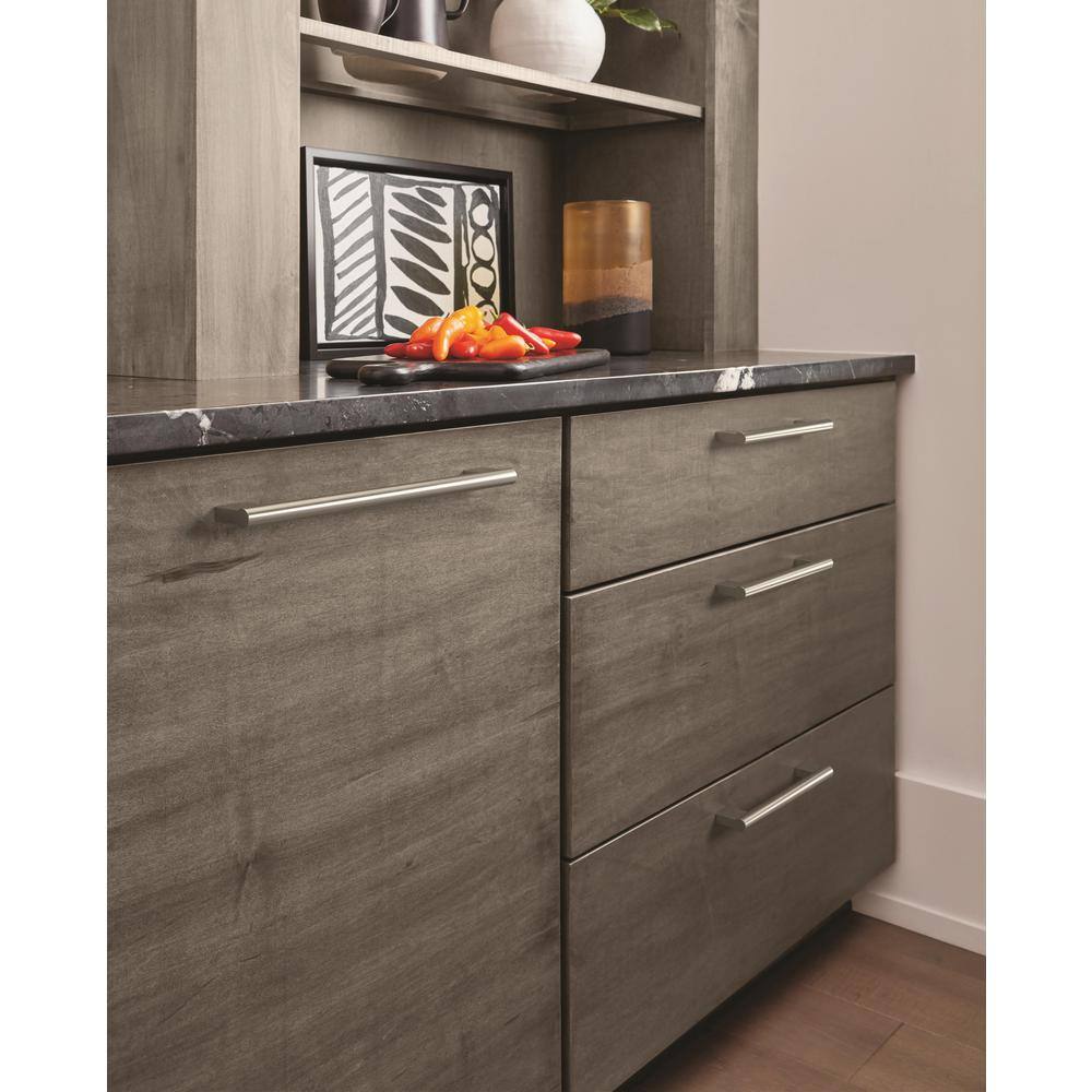 Versa 8-13/16 inch Satin Nickel Modern Bar Cabinet Pull