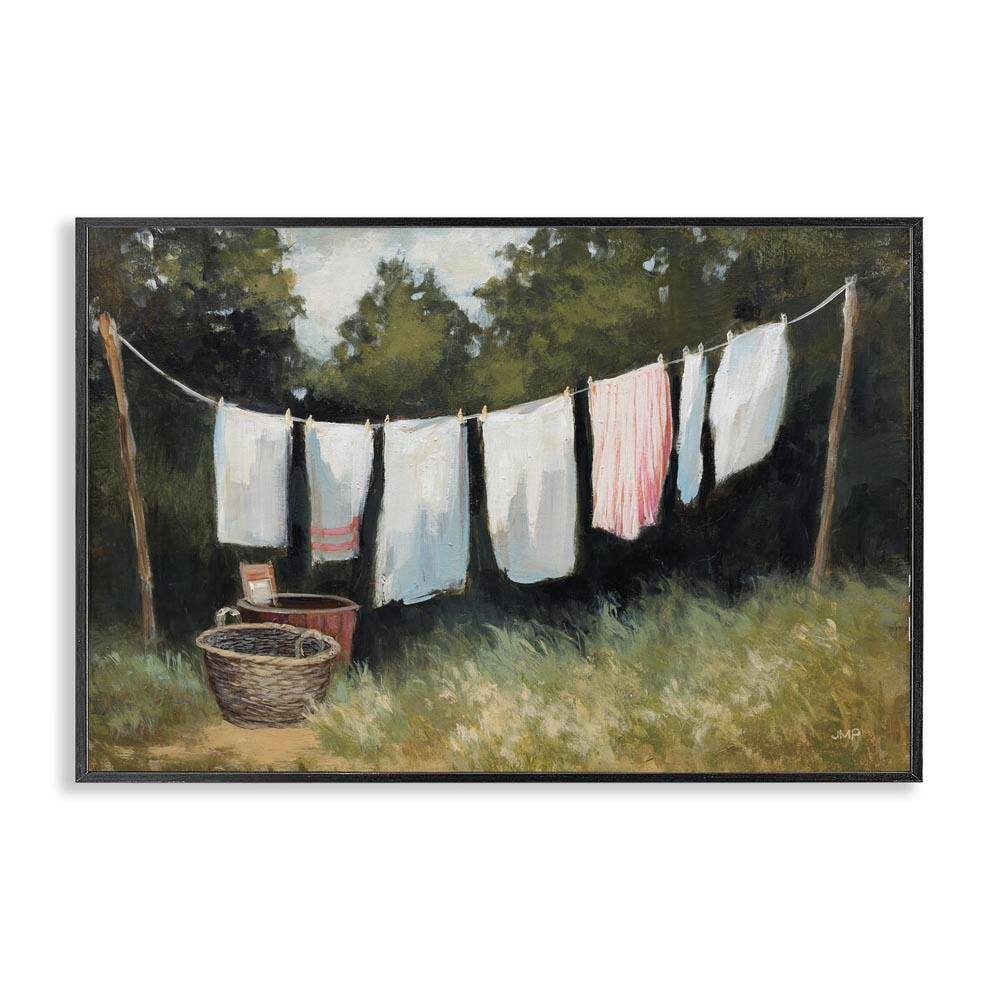 Laundry Out To Dry by Julia Purinton Black Framed Nature Giclee Art Print 12 in. x 18 in. price history on PriceWatchPro