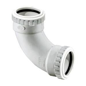 1-1/2 in. Glueless Soundproof DWV Long Sweep Elbow 90-Degree Push-Tighten Compression Fitting for PVC/ASB Pipe (4-Pack)
