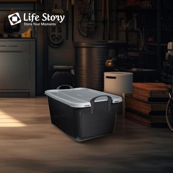 Locking Stackable Closet and Storage Box 55 Qt. Containers