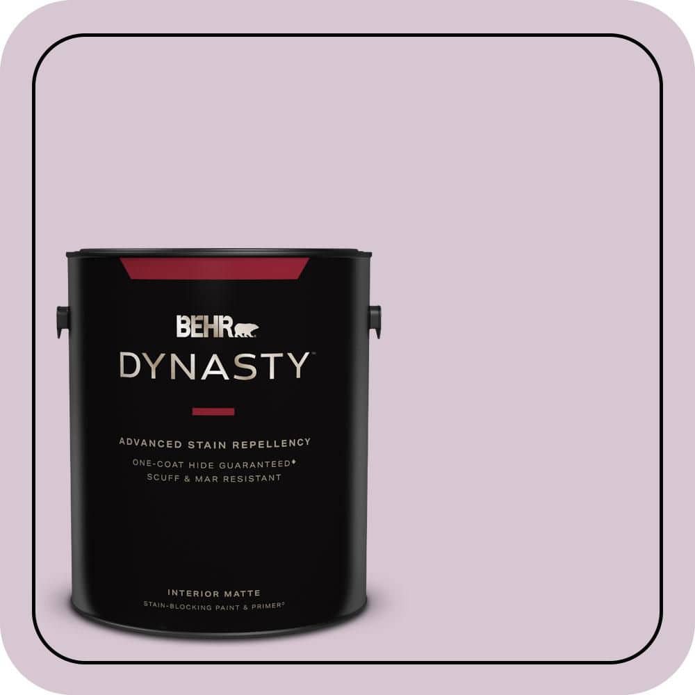 1 gal. #680E-3 Rosy Lavender Matte Interior Stain-Blocking Paint & Primer