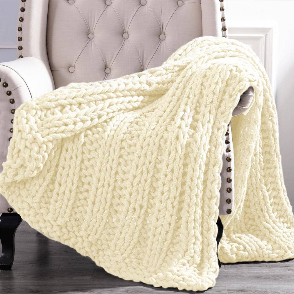 Hand Woven Knot Square Seat Cushion │ Wool Solid Color Throw