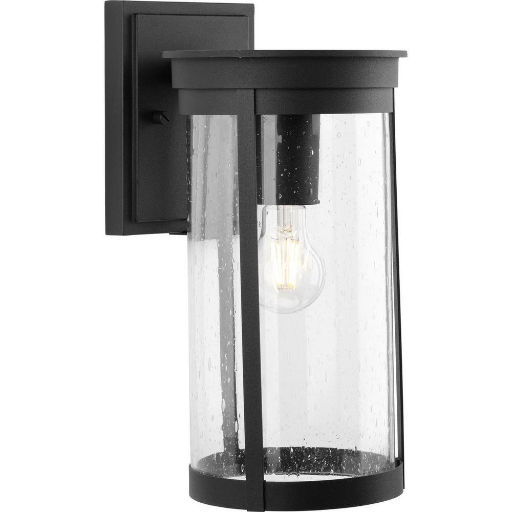 Ellery Large Black Cylinder Outdoor Wall Lantern