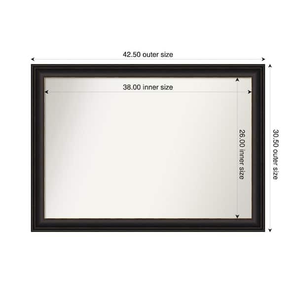 Amanti Art Trio Oil Rubbed Bronze 42.5 in. x 30.5 in. Custom Non-Beveled Recycled Polystyrene Framed Bathroom Vanity Wall Mirror
