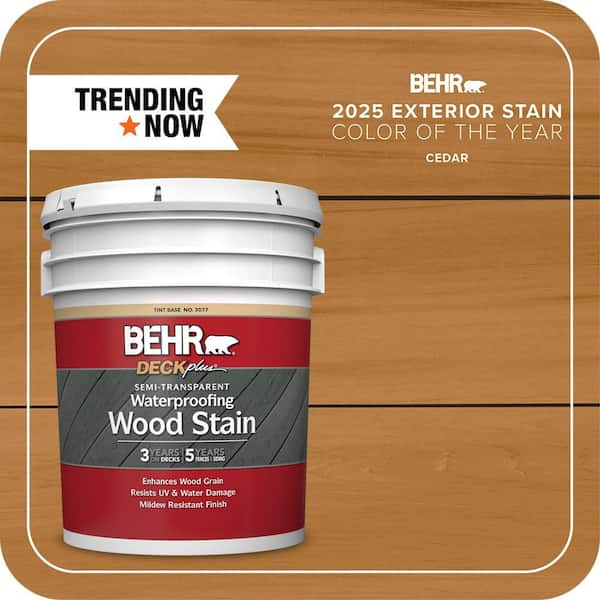 5 gal. #ST-146 Cedar Semi-Transparent Waterproofing Exterior Wood Stain
