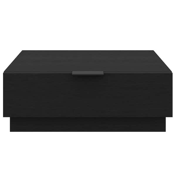 Satori Black 1-Drawer Nightstand, Set of 2