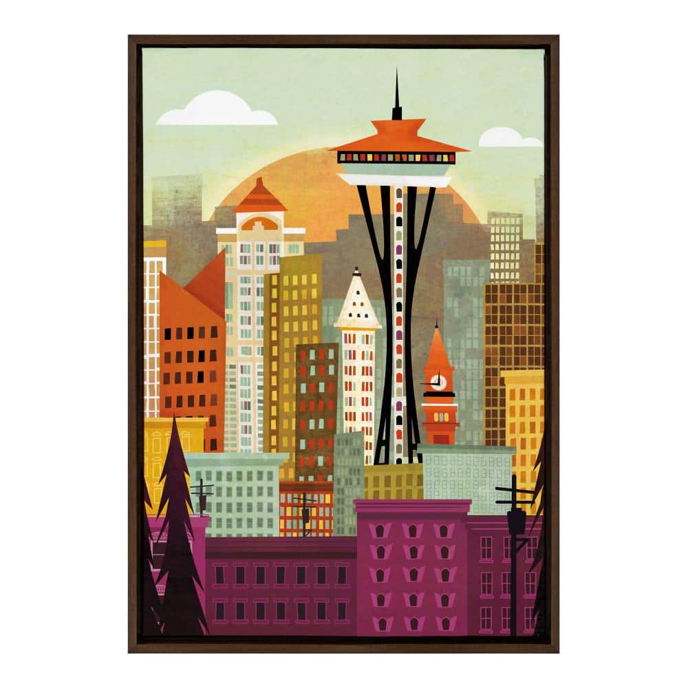 Grunge Skyline Art: Canvas Prints, Frames & Posters