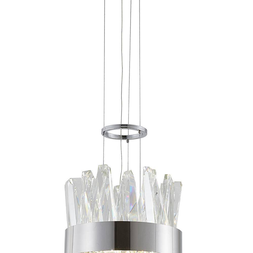 Chrome Crystal LED Mini Pendant Light