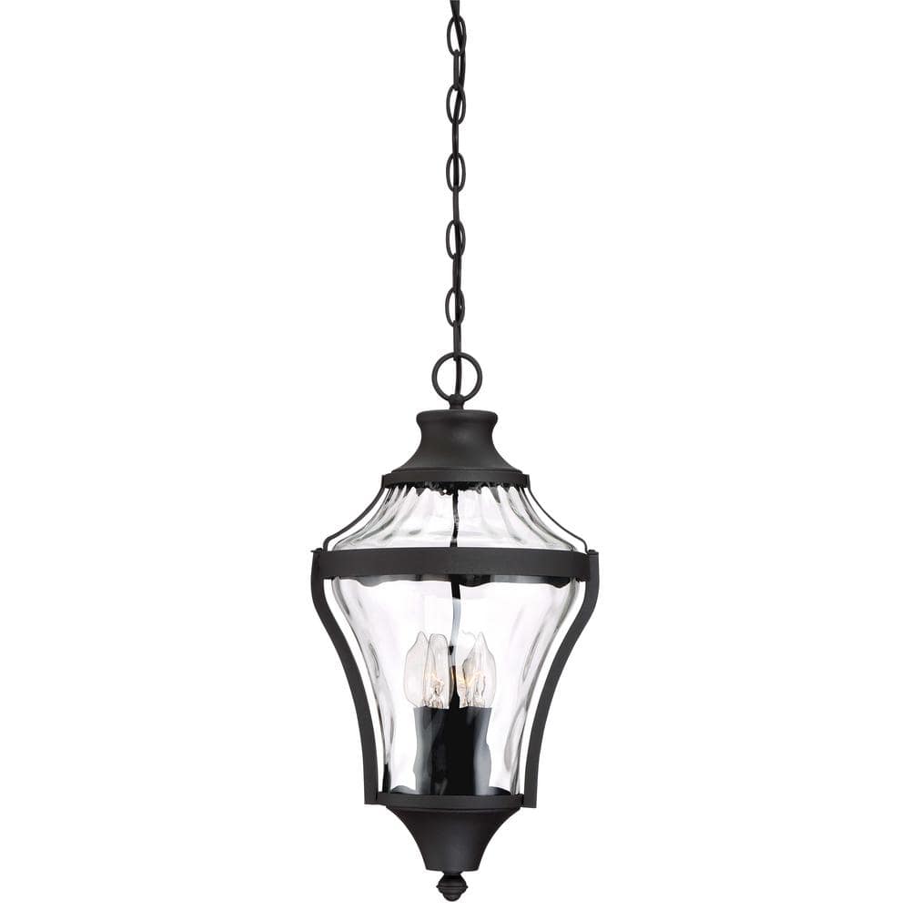 Libre Collection Black Outdoor 4-Light Hanging Lantern with Clear Water Glass price history on PriceWatchPro