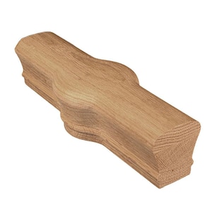 Stair Parts 7020 Unfinished Red Oak Tandem Post Cap Handrail Fitting