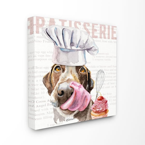 Stupell Industries 17 In X 17 In Chocolate Labrador Dog Kitchen Bakery Pet Watercolor Painting By Jennifer Redstreake Canvas Wall Art Pwp 292 Cn 17x17 The Home Depot