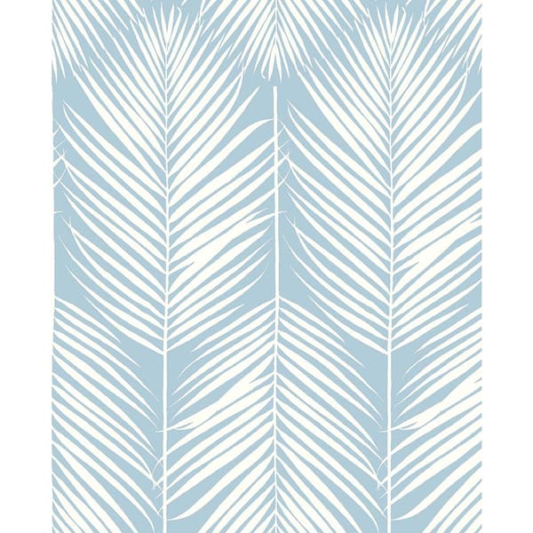 NextWall Paradise Palm Coastal Blue Botanical Vinyl Peel  Stick Wallpaper  Roll Covers 3075 Sq Ft NW33002  The Home Depot
