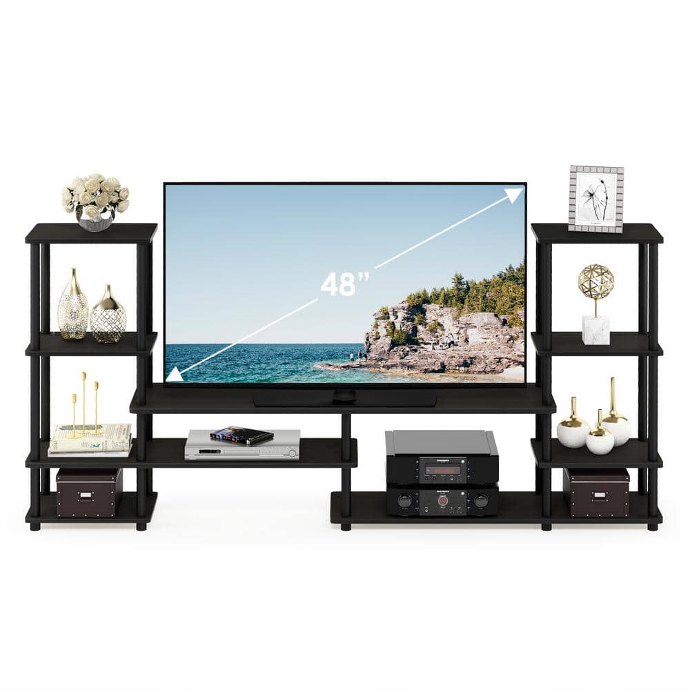 Espresso Black Particleboard Grand Entertainment Center