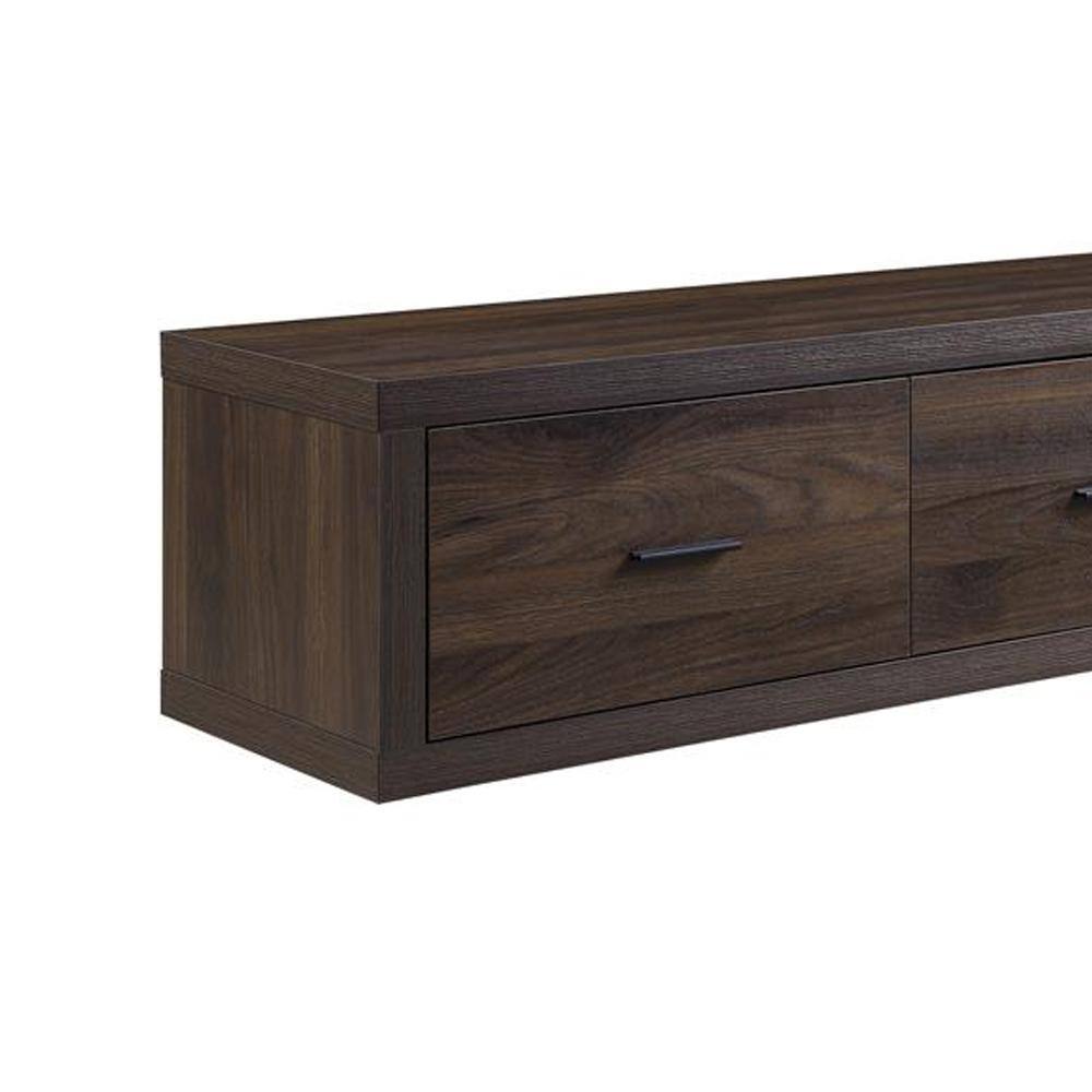 Harel 62'' Walnut Finish Media Console with Storage Cabinet