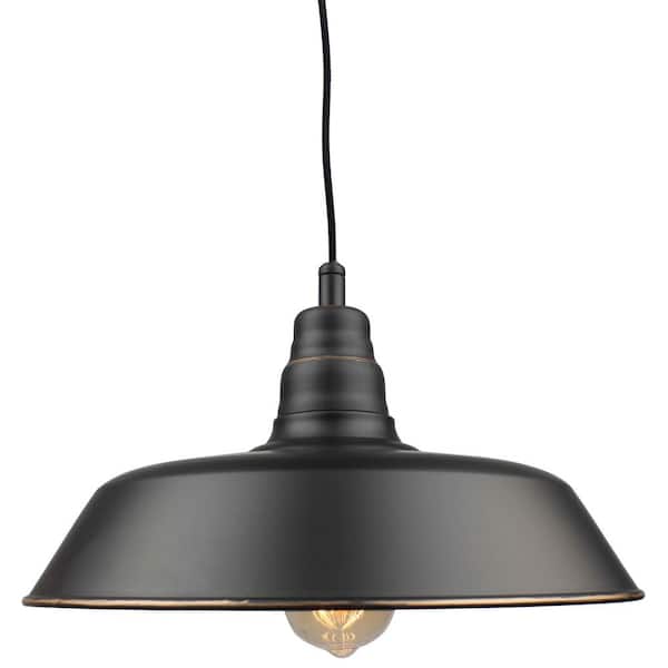 Unbranded Aurora 1-Light Imperial Black Outdoor Pendant Light