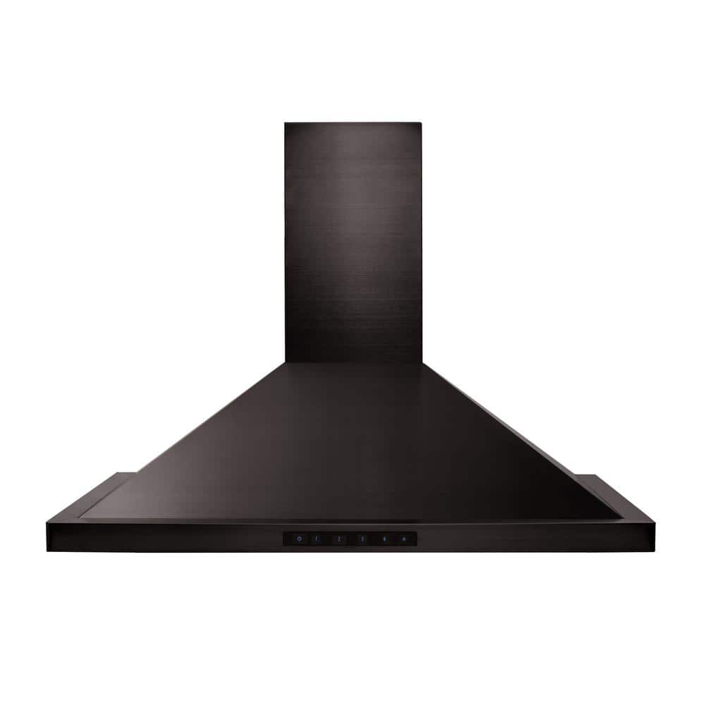 30-Inch Black Stainless Steel Convertible Wall Mount Range Hood
