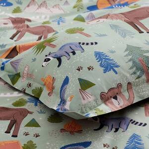 Company Kids Wilderness Camp Multicolored Organic Cotton Percale Duvet Cover Set