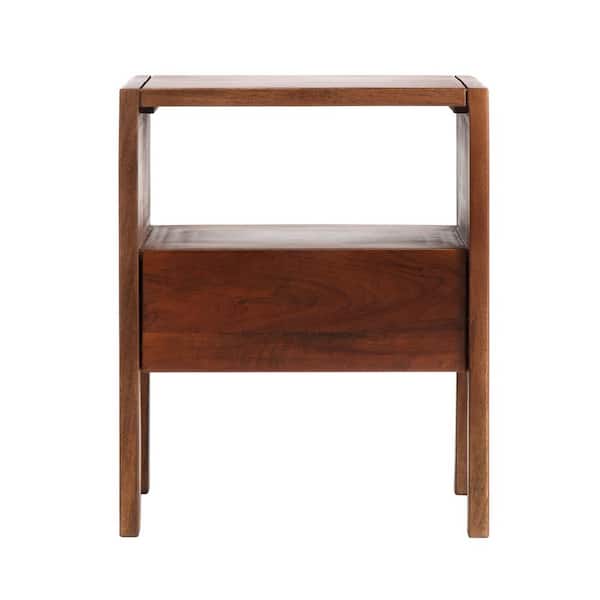 MH LONDON Langley 1- Drawer Walnut Nightstand