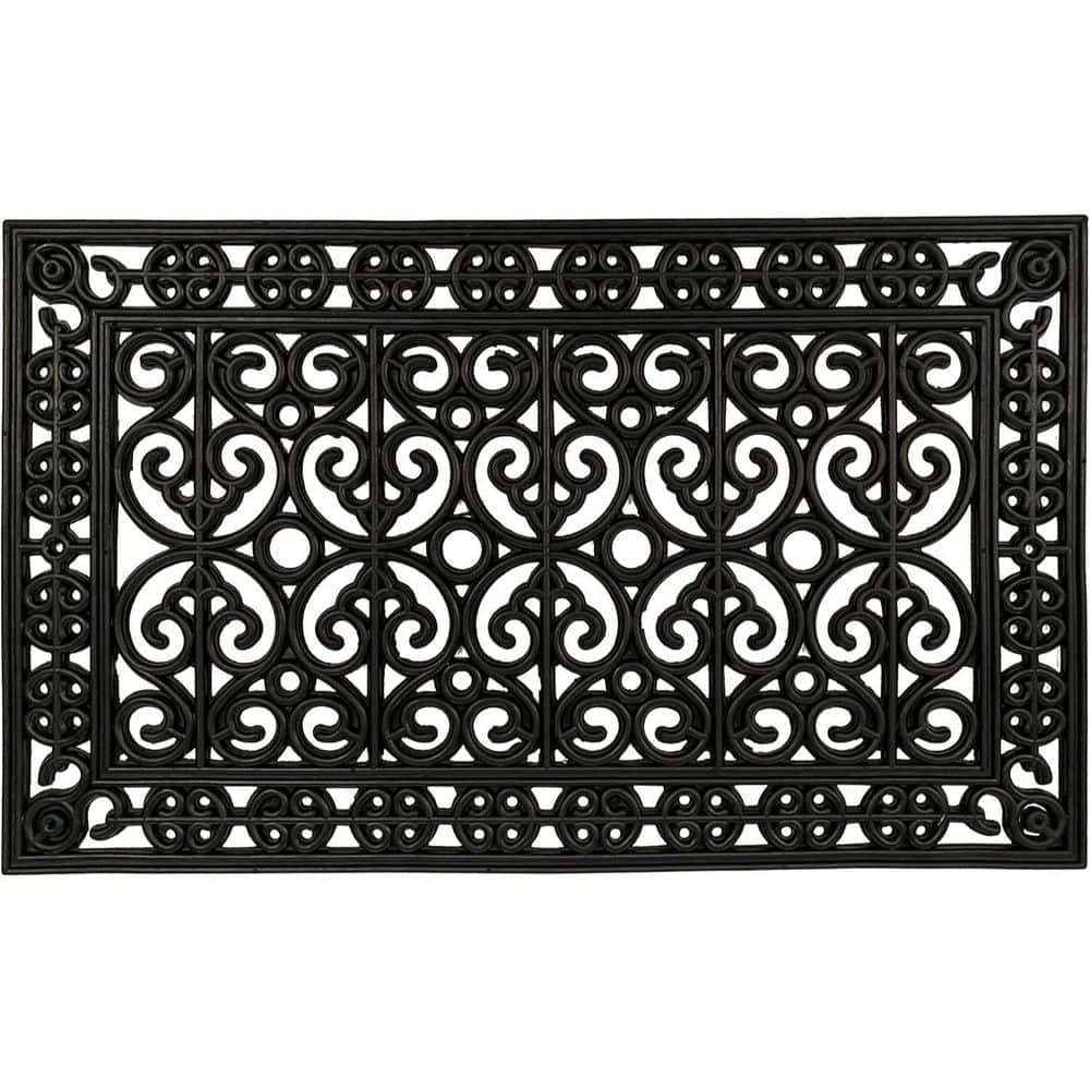 Black 30 in. x 18 in. Rubber Outdoor Door Mat price history on PriceWatchPro